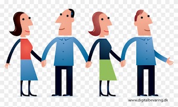Illustration Of Four People Holding Hands - Common Purpose