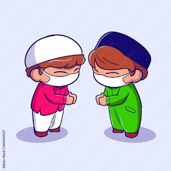 illustration of friendship between two men wearing masks