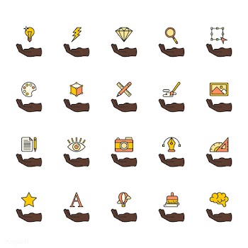 Illustration of graphic design icons set | Free stock vector - 297311