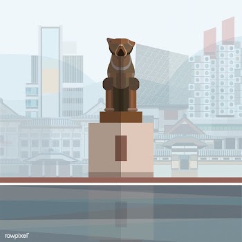 Illustration of Hachikō statue | Free stock vector - 393681