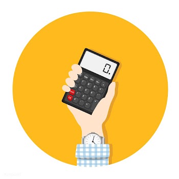 Illustration of hand and calculator | Free stock vector - 251747