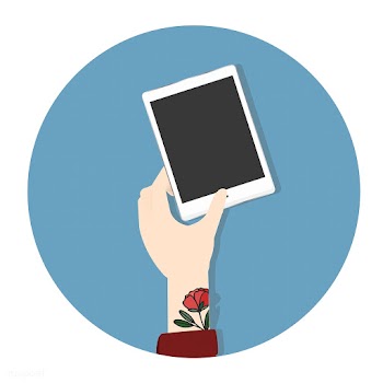 Illustration of hand and tablet | Free stock vector - 251740