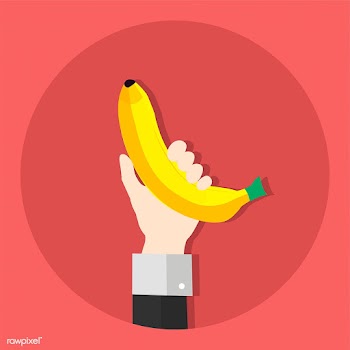 Illustration of hand holding banana | Free stock vector - 251672