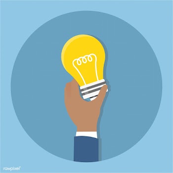 Illustration of hand holding bulb | Free stock vector - 251762