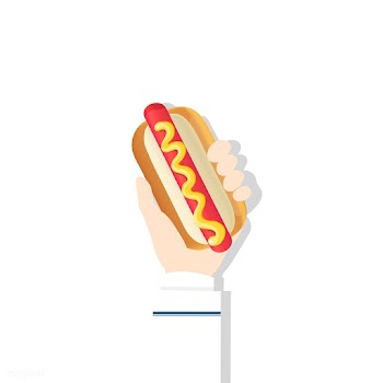 Illustration of hand holding hot dog | Free stock vector - 251792