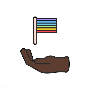 Illustration of hand with a pride flag | Free stock vector - 297294