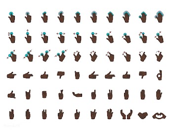 Illustration of hands gesture set in thin lin.. | Free stock vector - 266830