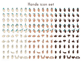 Illustration of hands gesture set in thin lin.. | Free stock vector - 266835