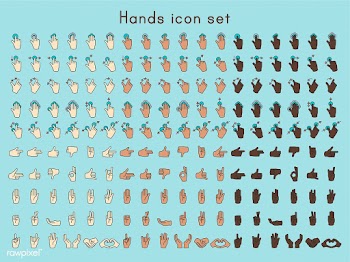 Illustration of hands gesture set in thin lin.. | Free stock vector - 266864