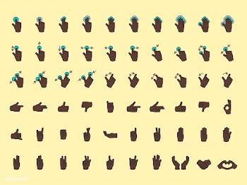 Illustration of hands gesture set in thin lin.. | Free stock vector - 266877