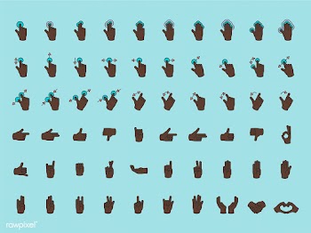 Illustration of hands gesture set in thin lin.. | Free stock vector - 266889