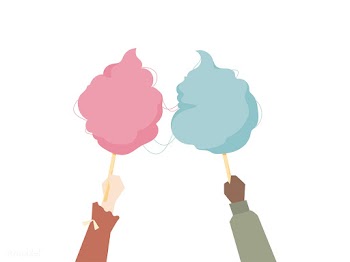 Illustration of hands holding cotton candy | Free stock vector - 414824