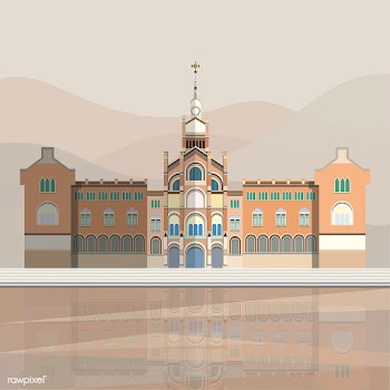 Illustration of Hospital de Sant Pau | Free stock vector - 393667