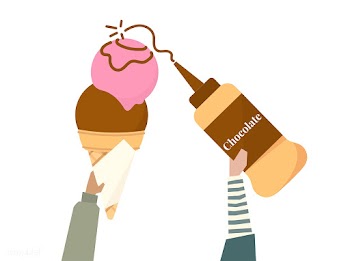Illustration of ice cream cone and topping | Free stock vector - 414804
