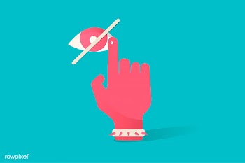 Illustration of invisible eye icon on blue ba.. | Free stock vector - 384822