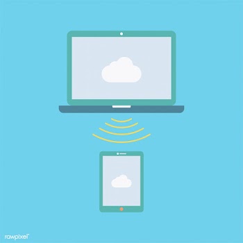 Illustration of laptop and tablet connection | Free stock vector - 251161