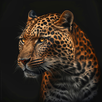 Illustration of Leopard Portrait, A.I generated