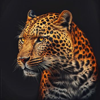 Illustration of Leopard Portrait, A.I generated