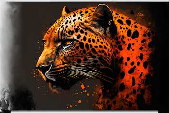 Illustration of Leopard Portrait, A.I generated