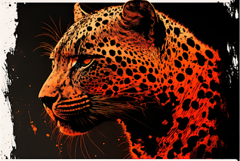 Illustration of Leopard Portrait, A.I generated