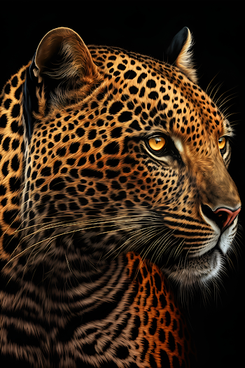 Illustration of Leopard Portrait, A.I generated