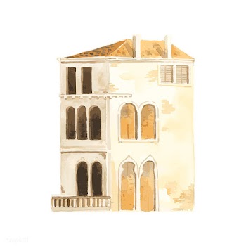 Illustration of Mediterranean city building e.. | Free stock vector - 380572