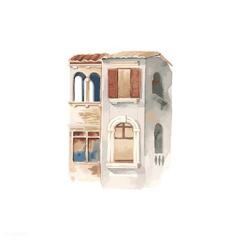 Illustration of Mediterranean city building e.. | Free stock vector - 380612