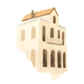 Illustration of Mediterranean city building e.. | Free stock vector - 380656
