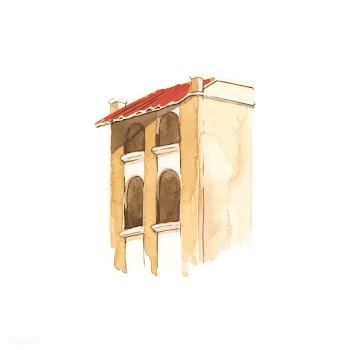 Illustration of Mediterranean city building e.. | Free stock vector - 380924