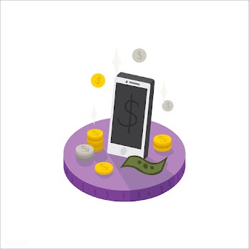 Illustration of mobile and cash icon | Free stock vector - 60236