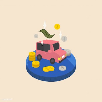 Illustration of money and a car | Free stock vector - 60297