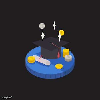 Illustration of money and a graduation hat an.. | Free stock vector - 60271