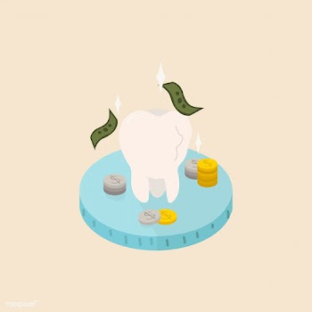 Illustration of money and a tooth | Free stock vector - 60272