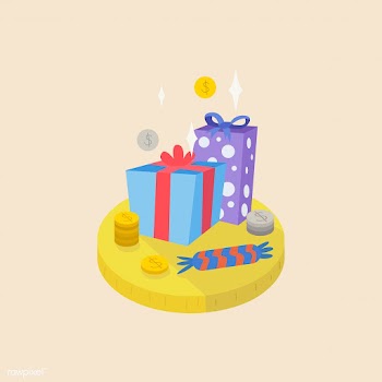 Illustration of money and party gifts | Free stock vector - 60279