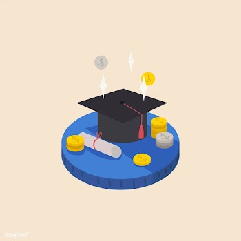Illustration of money, graduation hat and dip.. | Free stock vector - 60284