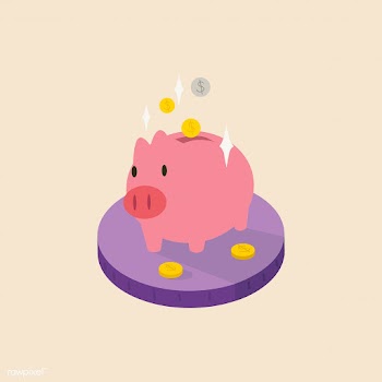 Illustration of money in a piggy bank | Free stock vector - 60246
