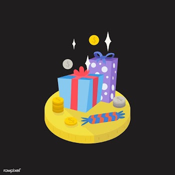 Illustration of money party presents | Free stock vector - 60243