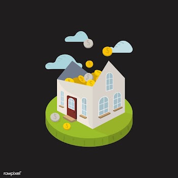 Illustration of money savings for a home | Free stock vector - 60223