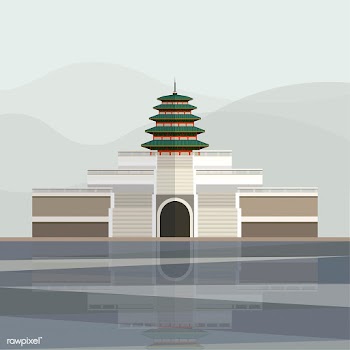 Illustration of pagoda of Gyeongbokgung Palac.. | Free stock vector - 393675