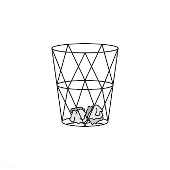 Illustration of paper bin or garbage can | Free stock vector - 399530