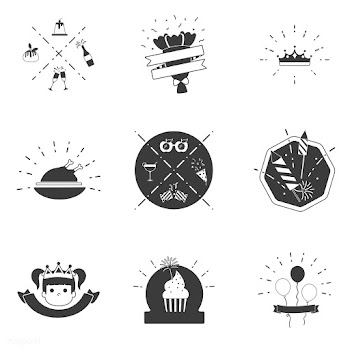 Illustration of party vector emblems | Free stock vector - 266473