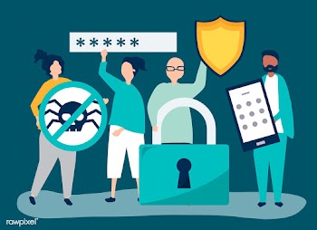 Illustration of people with privacy and secur.. | Free stock vector - 479424