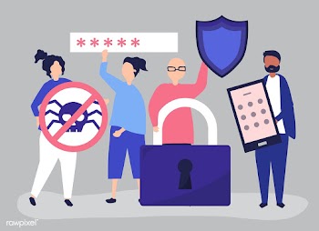 Illustration of people with privacy and secur.. | Free stock vector - 479641