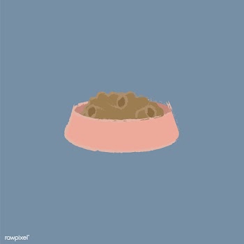 Illustration of pet food in a bowl | Free stock vector - 60494