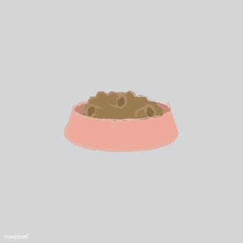 Illustration of pet food in a bowl | Free stock vector - 60496