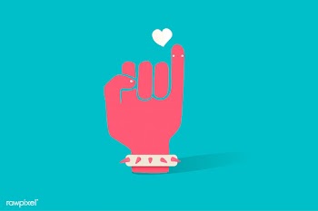 Illustration of pinky finger icon on blue bac.. | Free stock vector - 384821