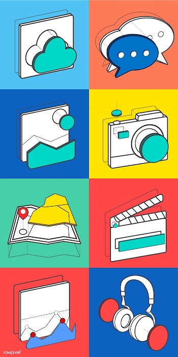 Illustration of recreation icons | Free stock vector - 24290