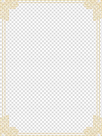 Illustration of rectangular gold frame, Yellow Area Angle Pattern, European Wind border gold transparent background PNG clipart