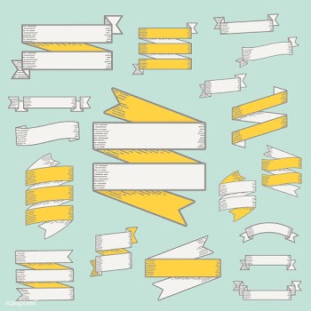Illustration of ribbon banner collection | Free stock vector - 389941