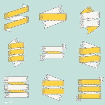 Illustration of ribbon banner collection | Free stock vector - 389943